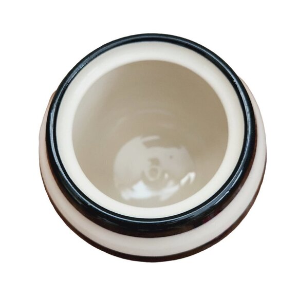 Su Chi Pottery Handmade Red Green Spiral Sugar Honey Pot Bowl w/ Lid - Picture 5 of 6